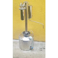 Дистилятор з царгою і двома розбірними сухопарниками з нержавійки ПРОФІ 40л