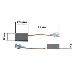Щетки для электроинструмента 6*11*25 клема СВ 350