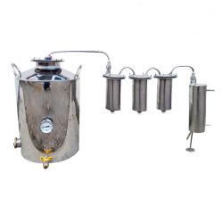 Дистиллятор Cropper ПРЕМИУМ электрический-газовый на 25 литров с тремя сухопарниками